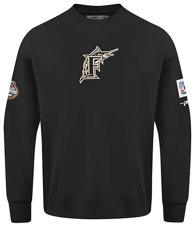 Pro Standard Marlins Champs Drop Shoulder Crew - Men's