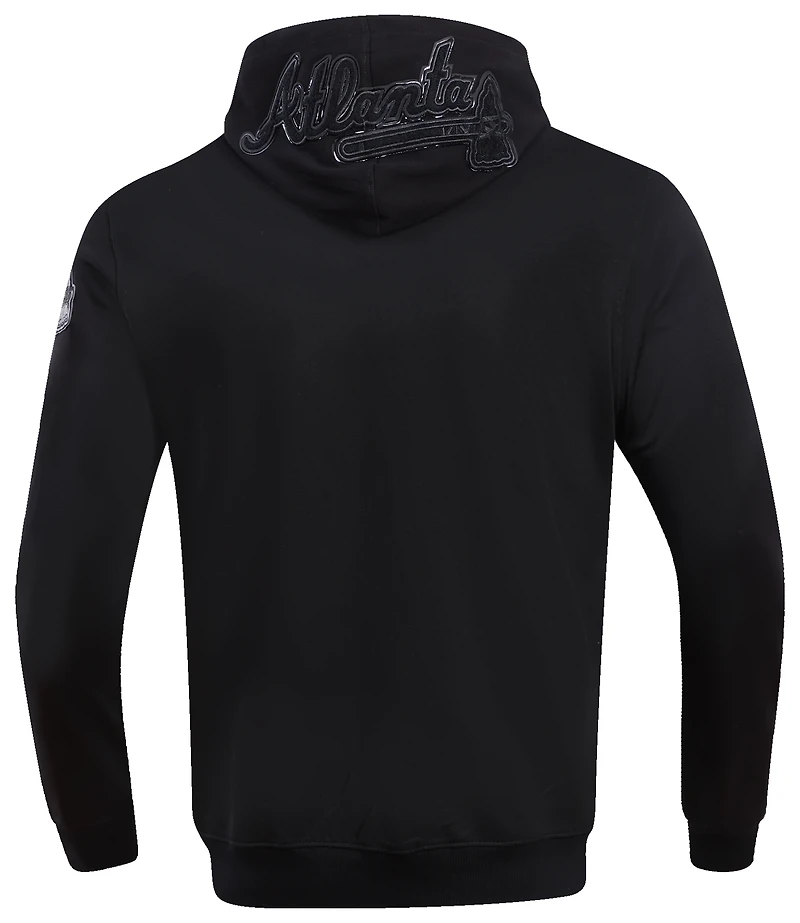 Pro Standard BRAVES TRIPLE BLACK DK PO HOODIE - Men's