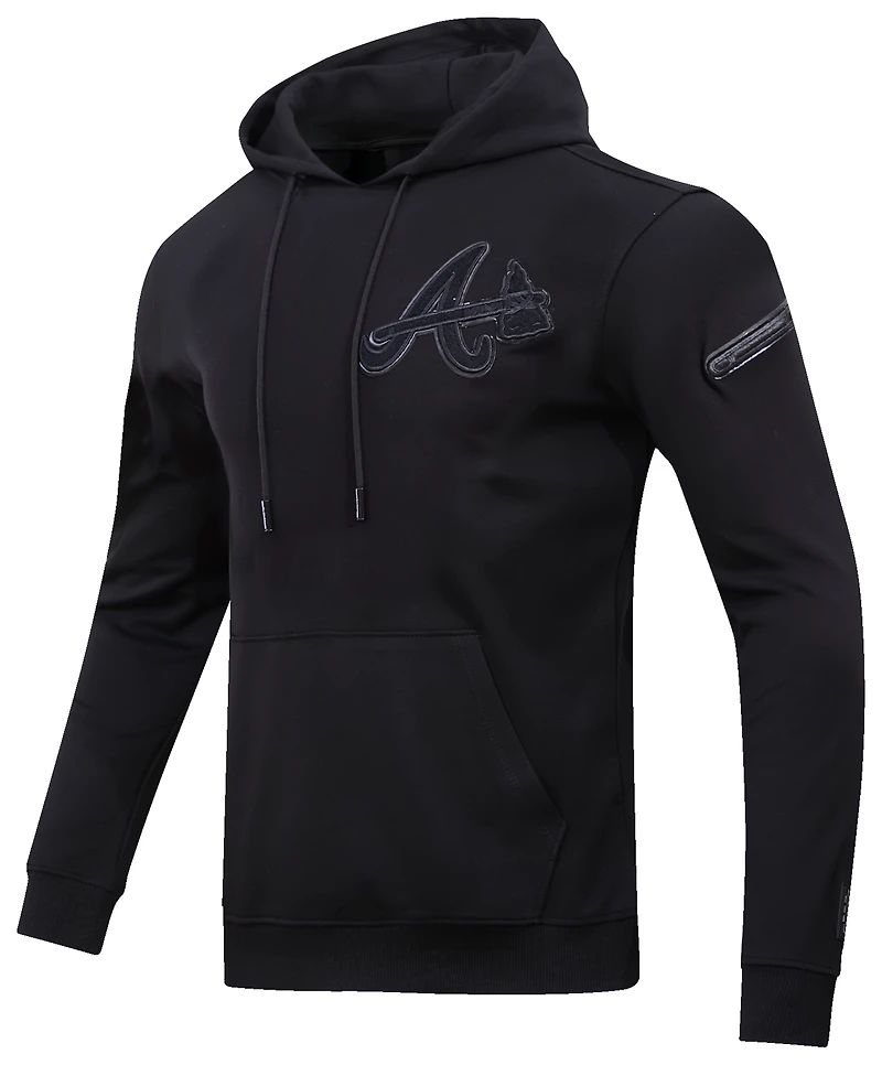 Pro Standard BRAVES TRIPLE BLACK DK PO HOODIE - Men's