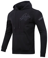 Pro Standard BRAVES TRIPLE BLACK DK PO HOODIE - Men's
