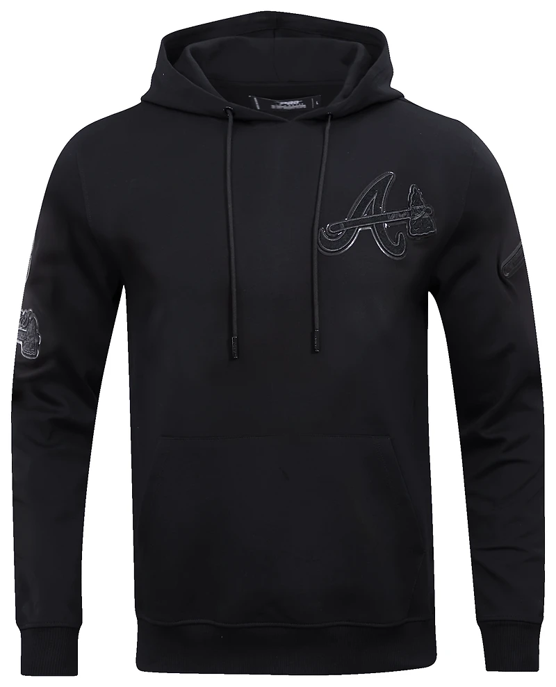 Pro Standard BRAVES TRIPLE BLACK DK PO HOODIE - Men's