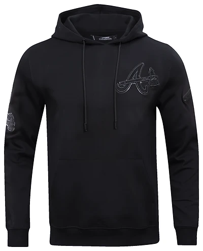 Pro Standard BRAVES TRIPLE BLACK DK PO HOODIE - Men's