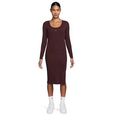 Nike NSW Chill Knit Long Sleeve Midi Dress - Women's