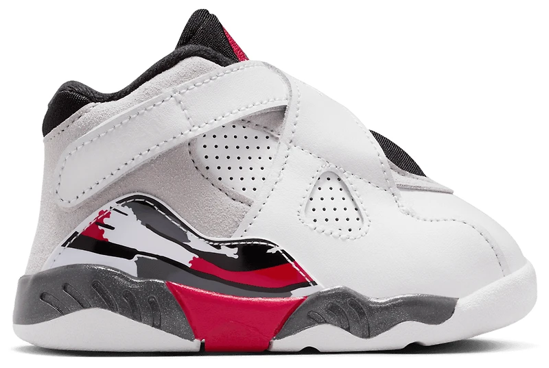 Jordan Girls Retro 8 - Girls' Toddler Basketball Shoes White/Black/True Red