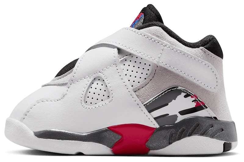 Jordan Girls Retro 8 - Girls' Toddler Basketball Shoes White/Black/True Red