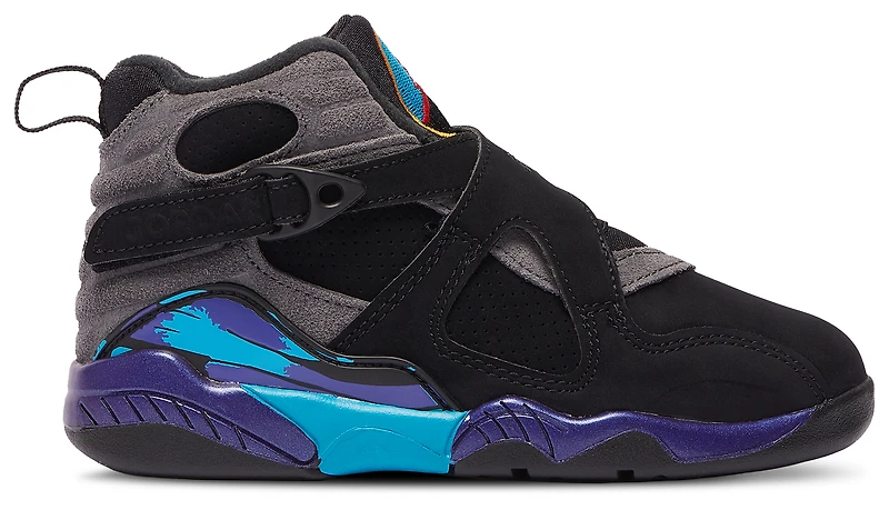 Jordan Boys Jordan Retro 8 - Boys' Preschool Basketball Shoes Black/True Red/Iron Grey Size 03.0
