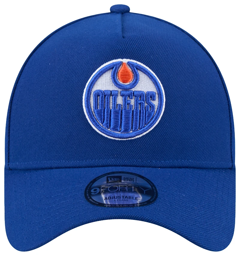 New Era Oilers 9Forty A-Frame Primary Cap  - Adult