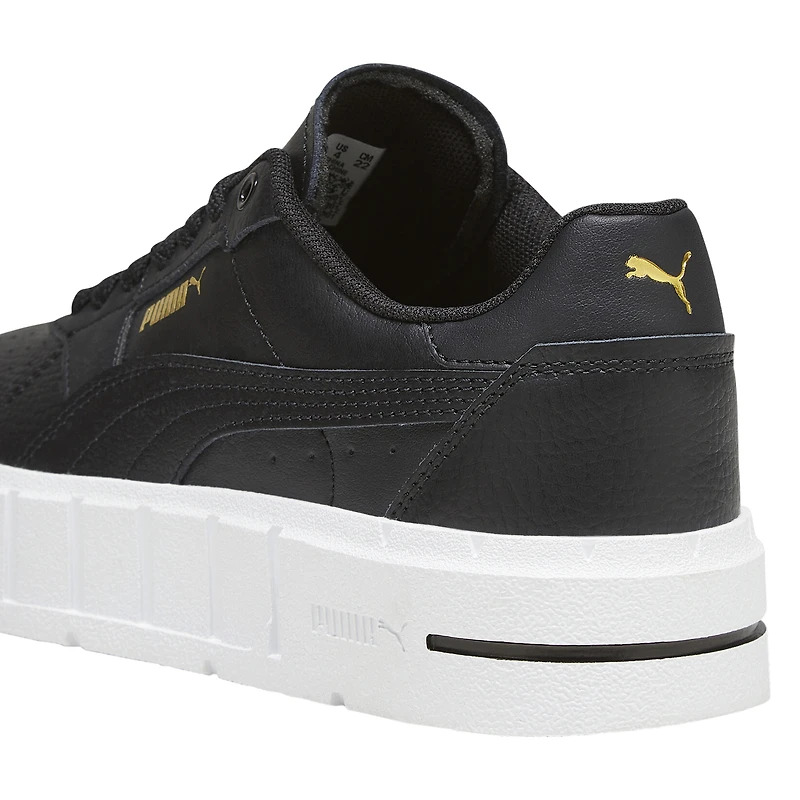 Puma Girls Cali Court Leather - Girls' Grade School Basketball Shoes Black/Puma White