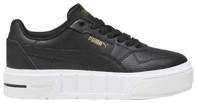 Puma Girls Cali Court Leather - Girls' Grade School Basketball Shoes Black/Puma White