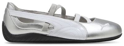PUMA Girls Speedcat Ballet - Girls' Grade School Shoes Metallic Ash Grey/Puma White
