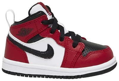 Jordan Boys AJ 1 Mid - Boys' Toddler Basketball Shoes Black/Black/Gym Red