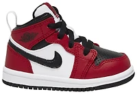 Jordan Boys AJ 1 Mid - Boys' Toddler Basketball Shoes Black/Black/Gym Red