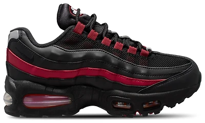 Nike Boys Air Max 95 BB Leather - Boys' Grade School Running Shoes Black/Wolf Grey/Crimson