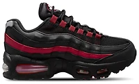Nike Boys Air Max 95 BB Leather - Boys' Grade School Running Shoes Black/Wolf Grey/Crimson