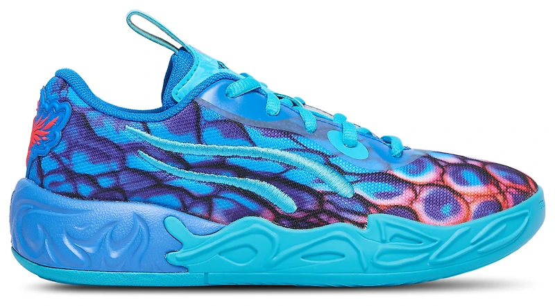 PUMA Boys Lamelo Ball PUMA MB.04 Low Alien Skin - Boys' Preschool Basketball Shoes Luminous Pink/Green Glare/Ultra Blue Size 11.0