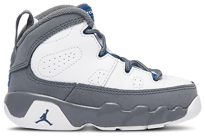 Jordan Boys Retro 9 - Boys' Toddler Basketball Shoes White/French Blue/Flint Grey