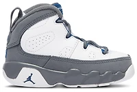 Jordan Boys Retro 9 - Boys' Toddler Basketball Shoes White/French Blue/Flint Grey