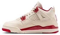 Jordan Girls Retro 4 - Girls' Preschool Basketball Shoes Pale Ivory/Red