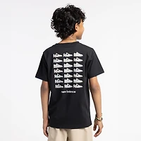 New Balance Boys Stacked Shoe Graphic T-Shirt - Boys' Grade School Black/White