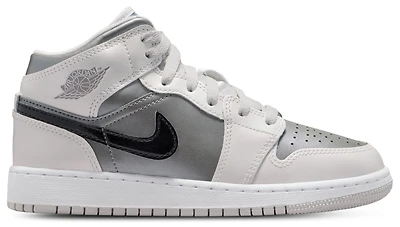 Jordan Boys Air 1 Mid - Boys' Grade School Shoes Photon Dust/Blue Chill