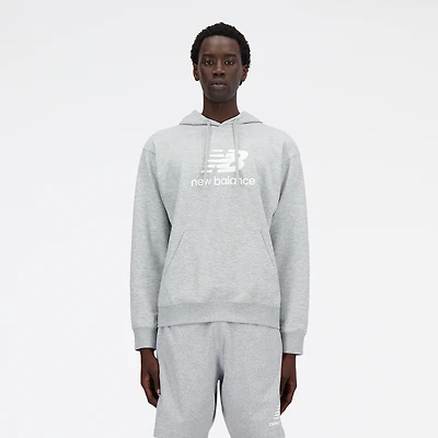 New Balance French Terry Stacked Logo Pullover Hoodie