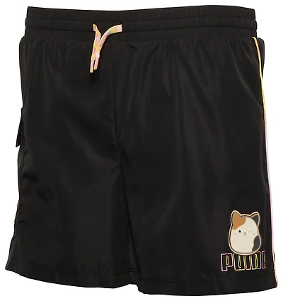 PUMA Girls x Squishmallows Woven Cargo Shorts - Girls' Grade School Gold/Black