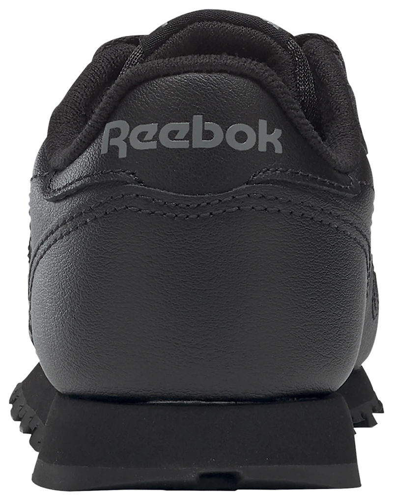 Reebok Boys Reebok Classic Leather - Boys' Preschool Shoes Black/Black Size 03.0