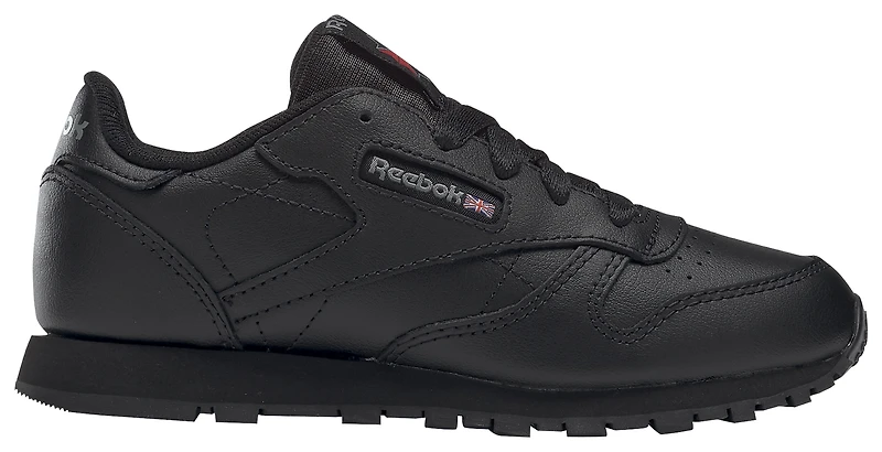 Reebok Boys Reebok Classic Leather - Boys' Preschool Shoes Black/Black Size 03.0