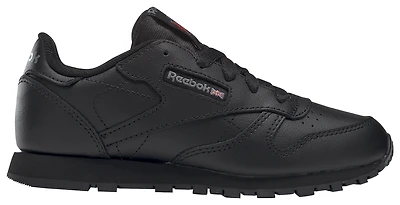 Reebok Boys Reebok Classic Leather - Boys' Preschool Shoes Black/Black Size 03.0