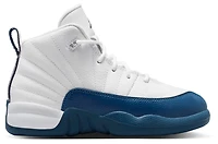 Jordan Boys Retro 12 - Boys' Preschool Shoes French Blue/Metallic Silver/White