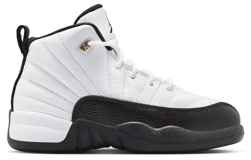 Jordan Boys Retro 12 - Boys' Preschool Shoes White/Black/Taxi