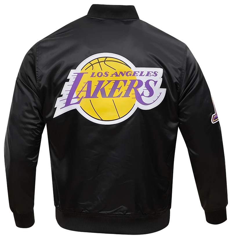 Pro Standard Lakers Big Logo Satin Jacket - Men's