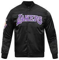 Pro Standard Lakers Big Logo Satin Jacket - Men's