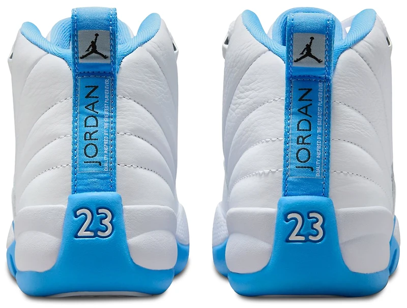 Jordan Boys Retro 12 - Boys' Grade School Basketball Shoes White/University Blue