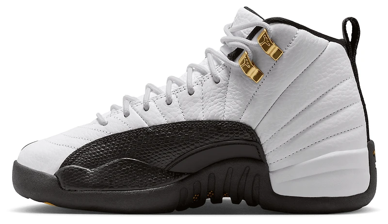 Jordan Boys Retro 12 - Boys' Grade School Basketball Shoes White/Taxi/Black