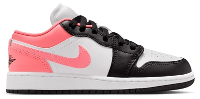 Jordan Girls AJ 1 Low - Girls' Grade School Basketball Shoes Black/Pink Glaze/White