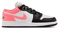 Jordan Girls AJ 1 Low - Girls' Grade School Basketball Shoes Black/Pink Glaze/White