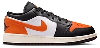 Jordan Boys AJ 1 Low - Boys' Grade School Basketball Shoes Black/Sail/Starfish