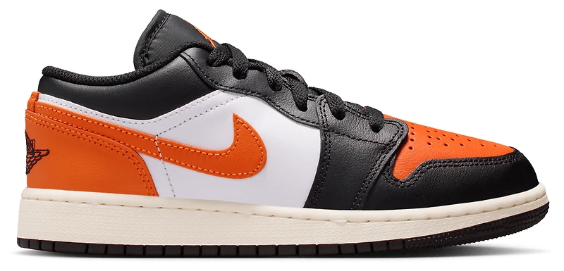 Jordan Boys AJ 1 Low - Boys' Grade School Basketball Shoes Black/Sail/Starfish