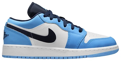 Jordan Boys AJ 1 Low - Boys' Grade School Basketball Shoes Dk Powder Blue/Obsidian/White