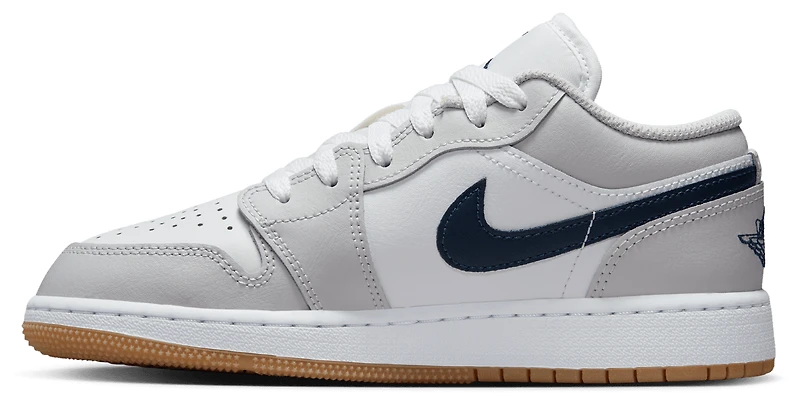Jordan Boys AJ 1 Low - Boys' Grade School Basketball Shoes White/Midnight Navy