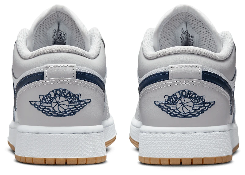 Jordan Boys AJ 1 Low - Boys' Grade School Basketball Shoes White/Midnight Navy