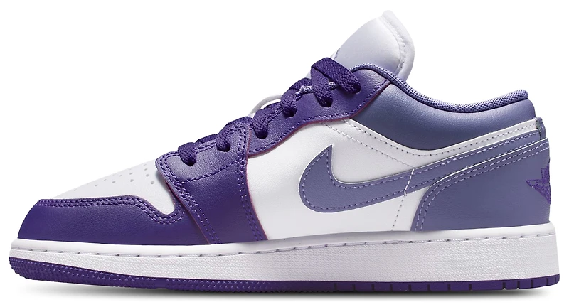 Jordan Girls AJ 1 Low - Girls' Grade School Basketball Shoes Court Purple/Dusty Amethyst