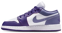 Jordan Girls AJ 1 Low - Girls' Grade School Basketball Shoes Court Purple/Dusty Amethyst