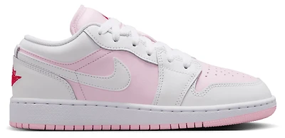 Jordan Girls Jordan AJ 1 Low - Girls' Grade School Basketball Shoes Pink Foam/White/Red Size 07.0