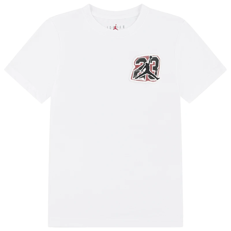 Jordan Boys Jersey Collage Short Sleeve T-Shirt - Boys' Grade School White