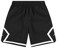 Jordan Boys Jordan Poolside Woven Diamond Short - Boys' Grade School Black/Black Size M