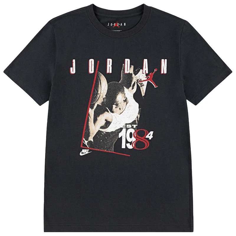 Jordan Boys Retro 1984 Short Sleeve T-Shirt - Boys' Grade School Off Noir/Off Noir