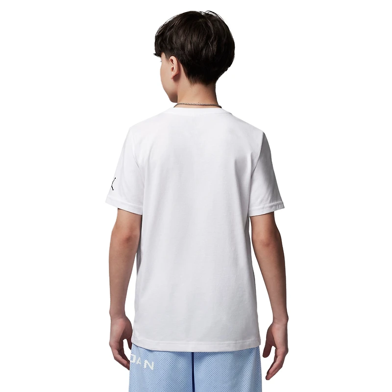 Jordan Boys Fadeaway Flight S/S T-Shirt - Boys' Grade School White/White