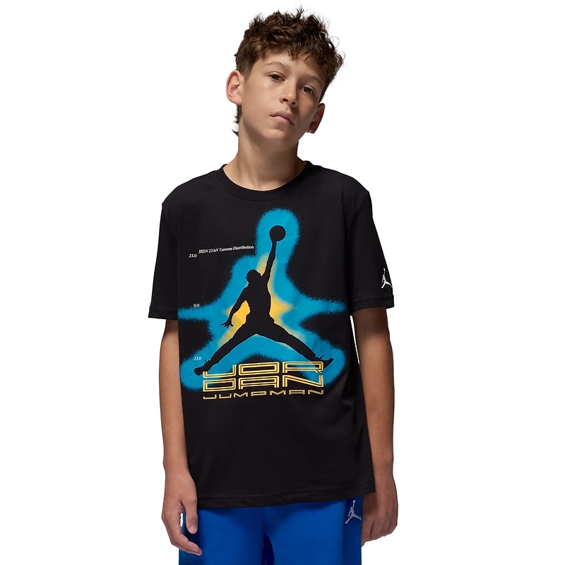 Jordan Boys Gamma 24 Retro T-Shirt - Boys' Grade School Black/Blue
